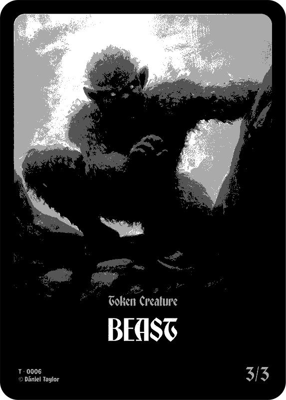 Goblin // Beast Double-Sided Token